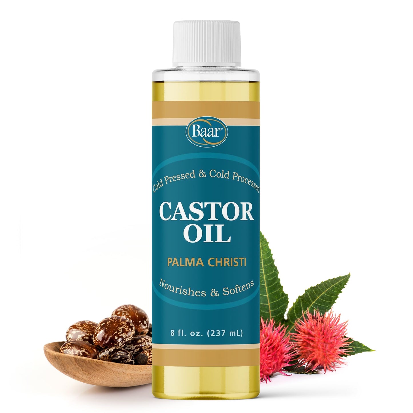 Baar Cold-Pressed Castor Oil, 8 oz