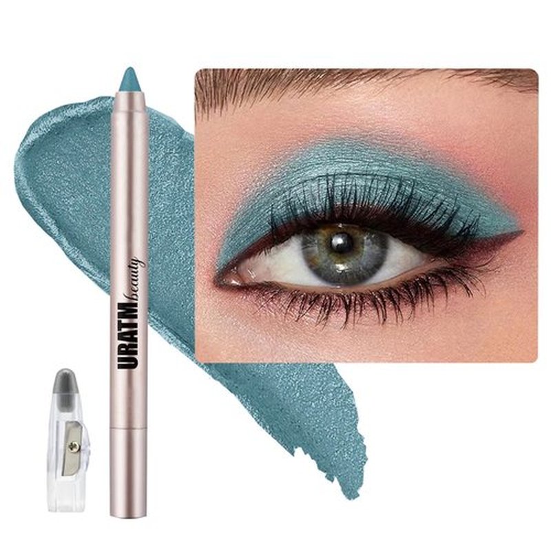 Daeuwiutr Blue Eyeshadow Stick Highlighter Eye Liner,Eye Brightener Stick, Shimmer Glitter Creamy Eye Shadow Sticks, Waterproof Eyeshadow Pencil Long Lasting Eye Shadow Makeup #A05 blue