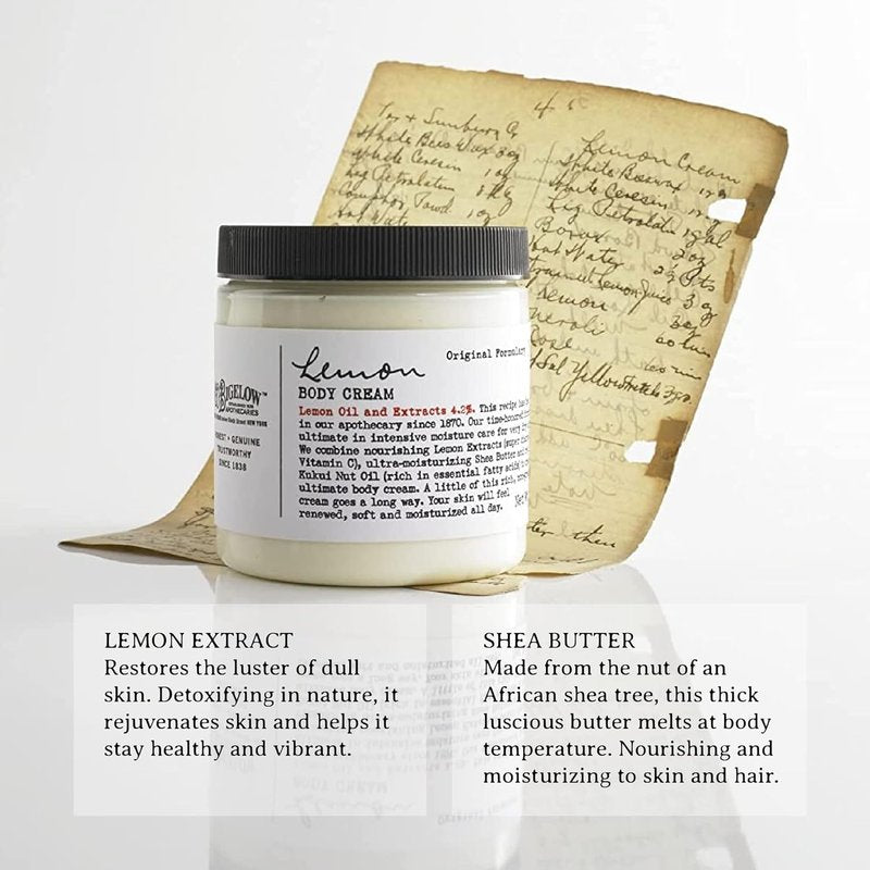 C.O. Bigelow Apothecary Lemon Bath & Body Care Gift Set - Soap, Hand Treatment & Cream | Set of 3