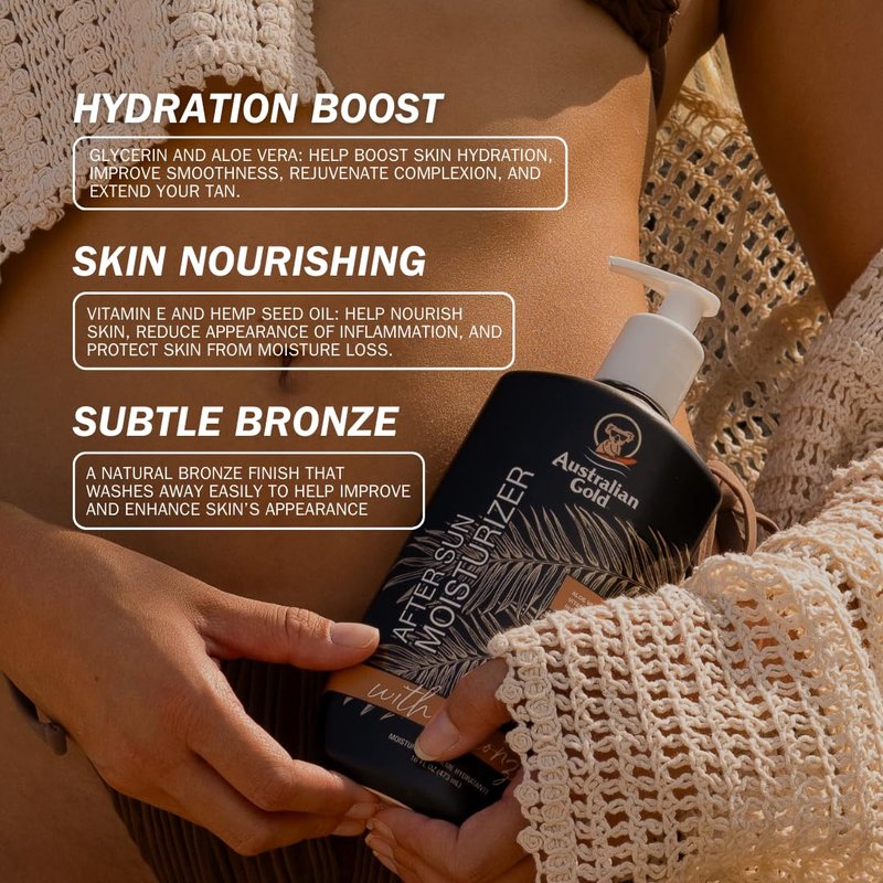 Australian Gold After Sun Moisturizer - Aloe & Vitamin E Infused, Lightweight Skin Conditioner | 16 oz, Cocoa Dreams Scent