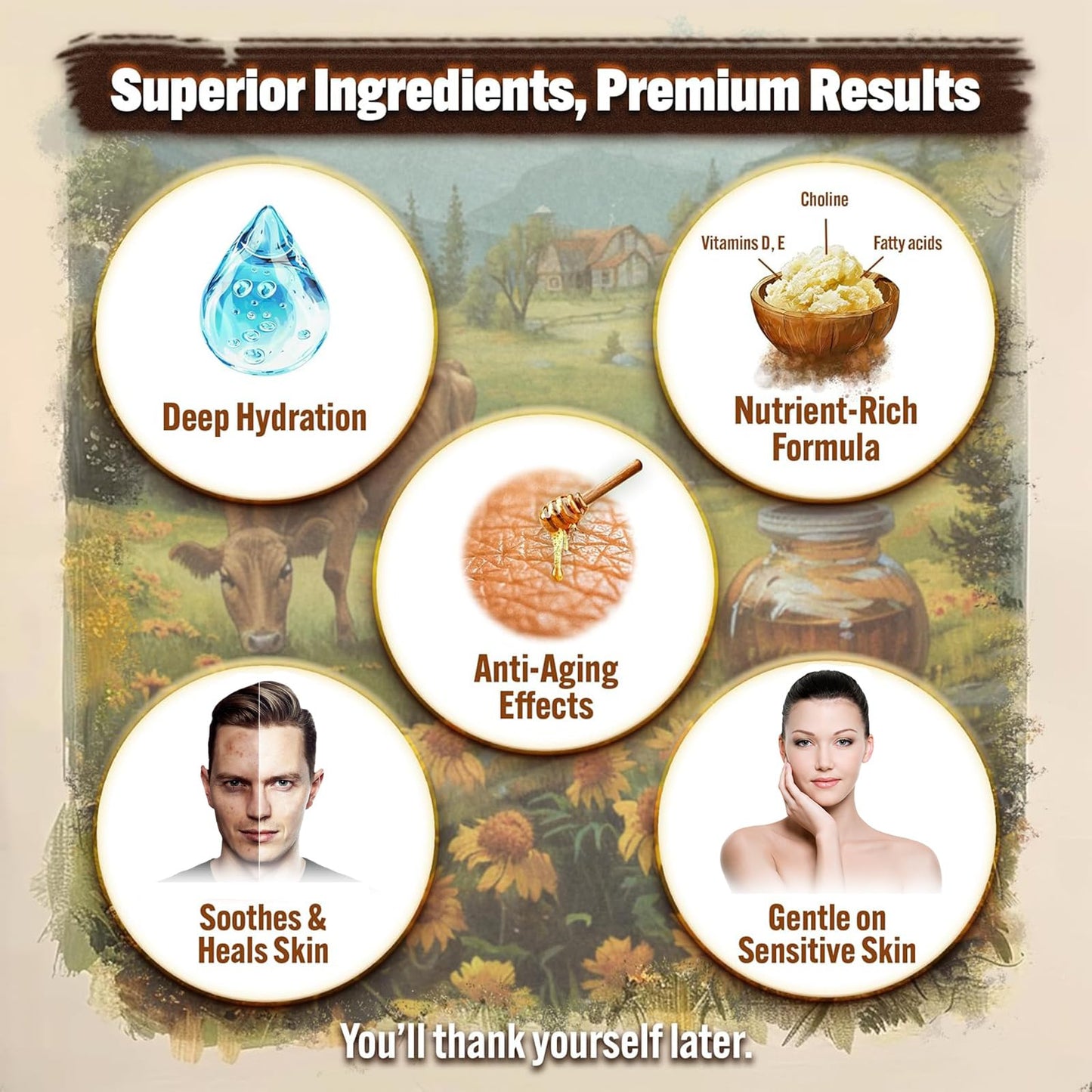 Whipped Tallow Honey Balm, Advanced Tallow and Honey Balm, Whipped Beef Tallow and Manuka Honey Balm, Beef Tallow for Skin, Moisturizing Skincare Natural Ingredients Suitable for All Skin Types (2 Pack)