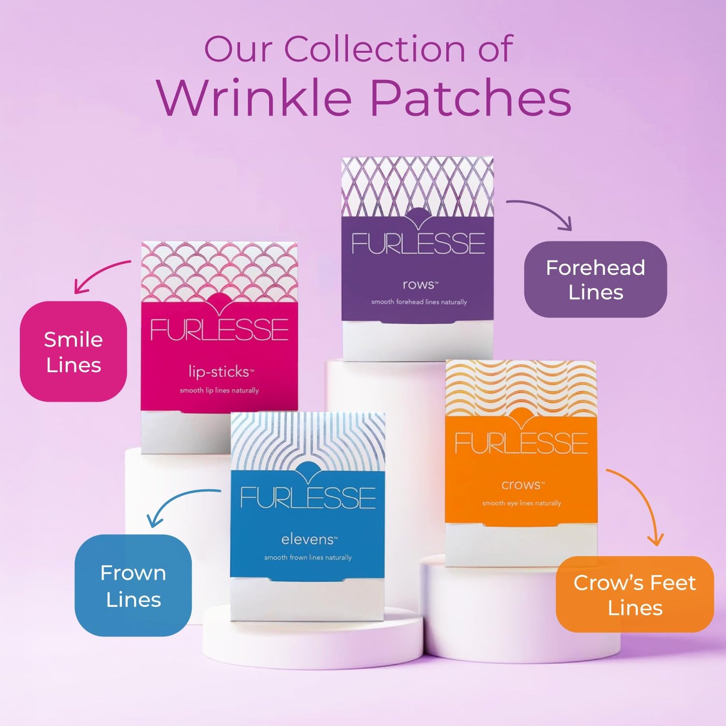 Furlesse Relax Fine Lines Elevens Wrinkle Patches (30 day supply) for Frown Lines – Anti-Aging Patches 1
