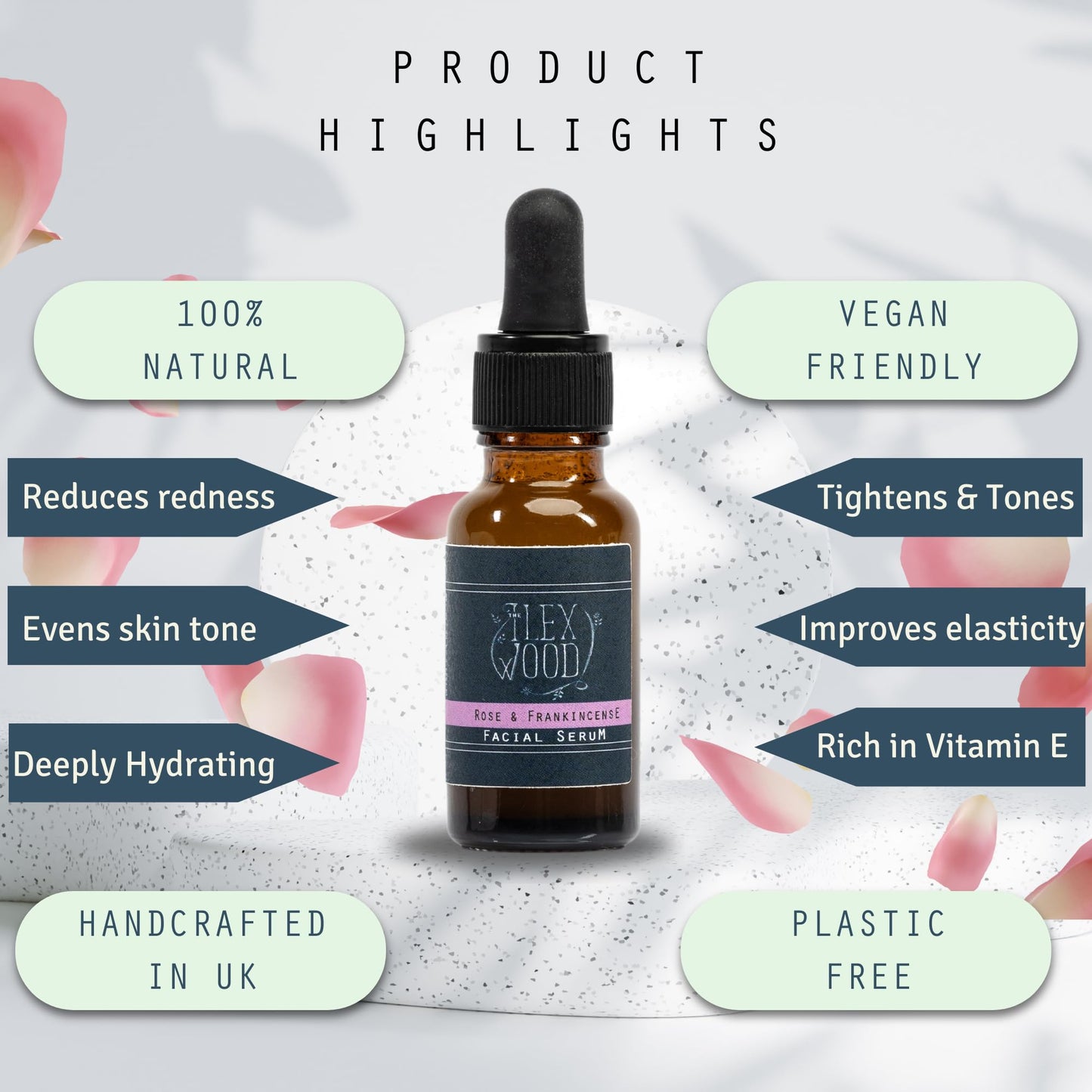Rose and Frankincense Cream & Serum Gift Set - handcrafted in the UK, 100% Natural, Vegan, Moisturising, Anti Ageing, Cruelty Free, Palm Oil Free, Plastic Free