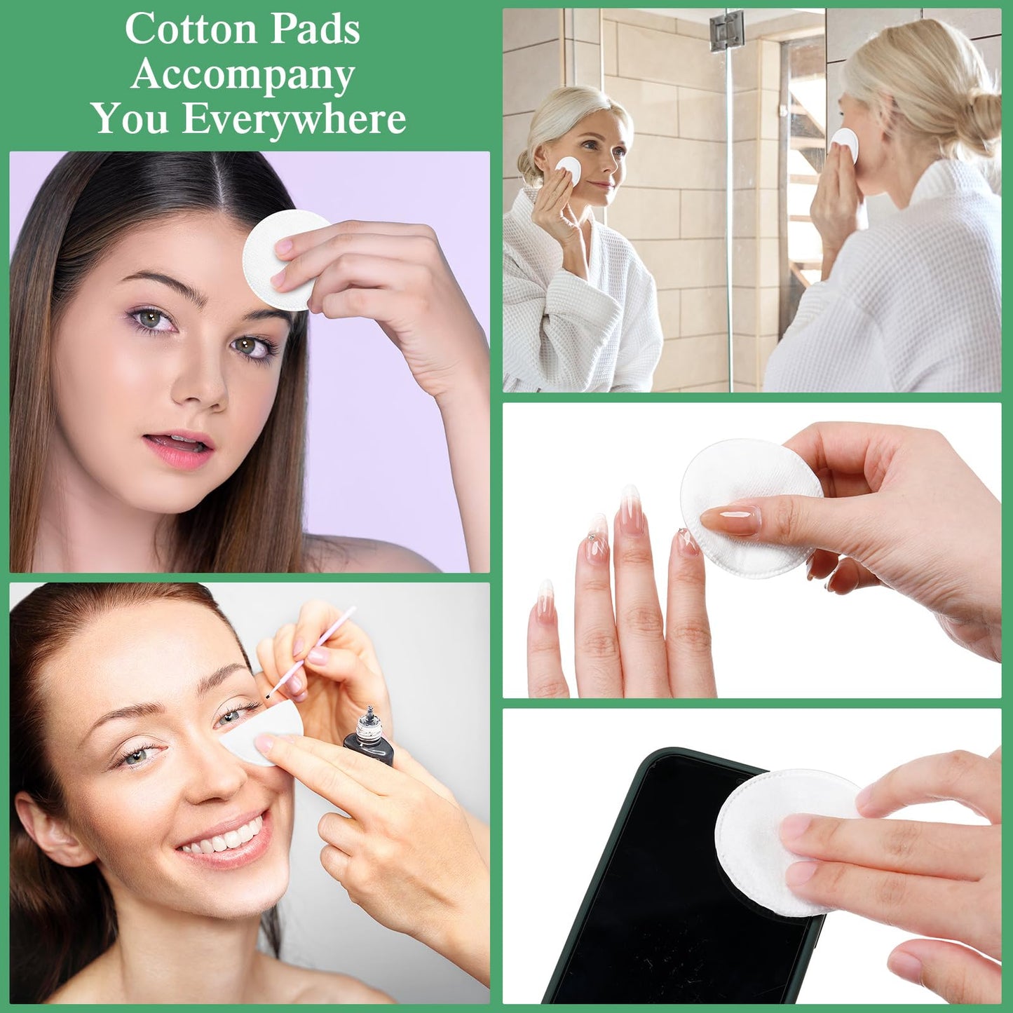 Maxcheck 2500 Pcs Cotton Rounds Bulk Exfoliating Rounds Cotton Rounds for Face Makeup Remover Pads Cotton Facial Pads Cotton Pads for Face Cotton Pads for Makeup Removal Toner Pads
