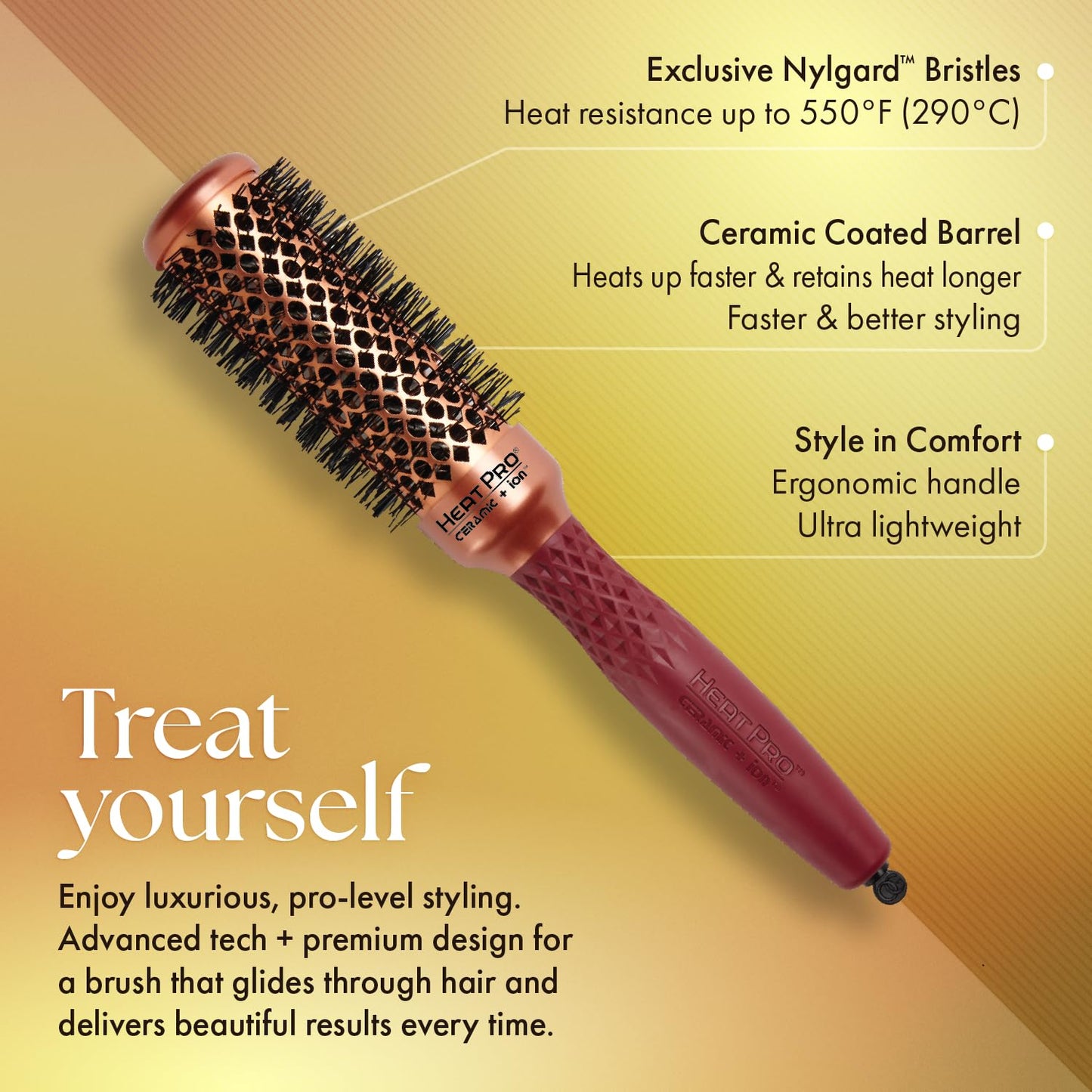 Olivia Garden HeatPro Round Thermal Hair Brush (not electrical)