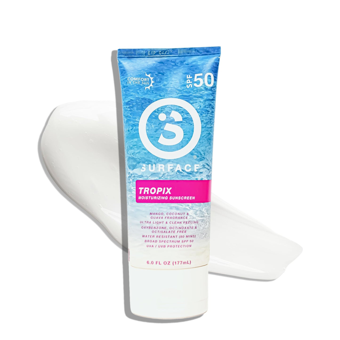 Surface TROPIX Sheer Touch Sunscreen Lotion-Oxybenzone, Octinoxate & Octisalate FREE - Hawaii 104 Reef Act Compliant – Water Resistant UVA/UVB Protection - 6oz - SPF 50-2 Count