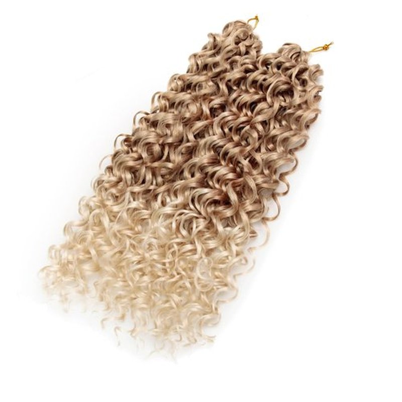 GoGo Curl Crochet hair for Black Women Beach Curl crochet hair Bohemian Crochet Braids Natural Black Deep Wave Braiding hair Extensions (18inch(Pack of 2),27/613)