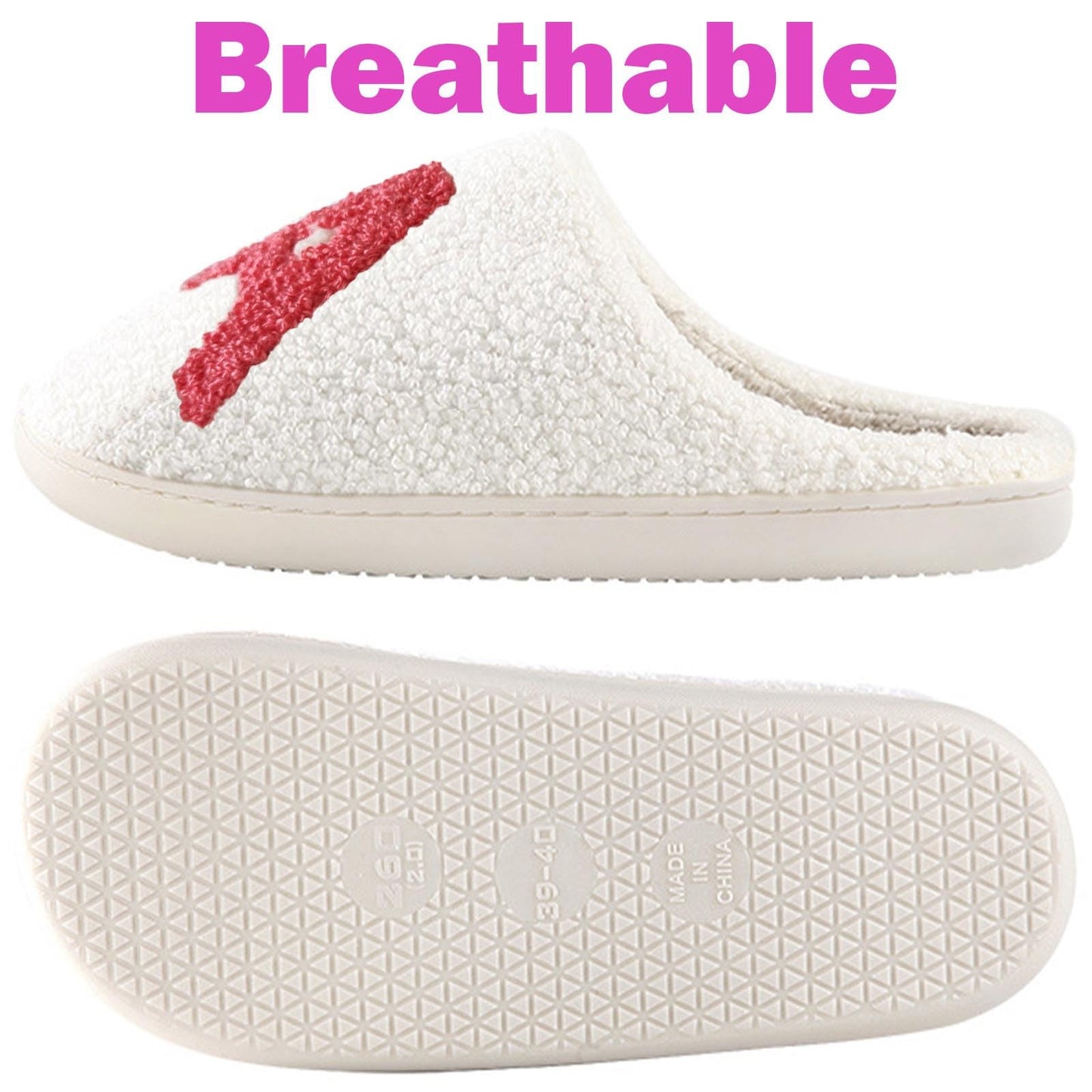 Aucomfo mama Slippers For Women Mother's Day Gifts For Mom Valentine Cute Comfy Bedroom Home Memory Foam Slippers,Ladies Furry Warm Shoes Indoor for Winter,Mother 41-42