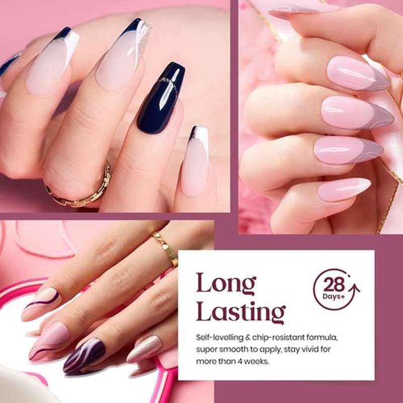 beetles Winter Gel Nail Polish Set 20 Colors Neutral Shimmer Nude Brown Red Gel Polish Royal Blue Gel Nail Kit with Base Matte&Glossy Top Coat Soak off Uv Lamp Manicure Set Winter Gift for Women