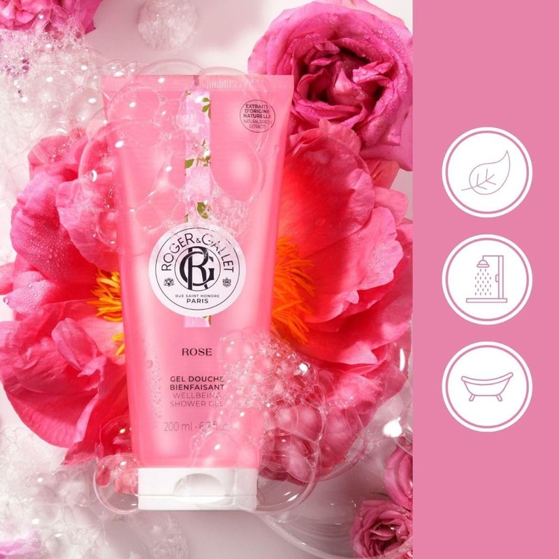 Roger & Gallet Wellbeing Shower Gel - Plant-Based Aloe Vera Body Wash for Soft Skin | 6.7 Oz