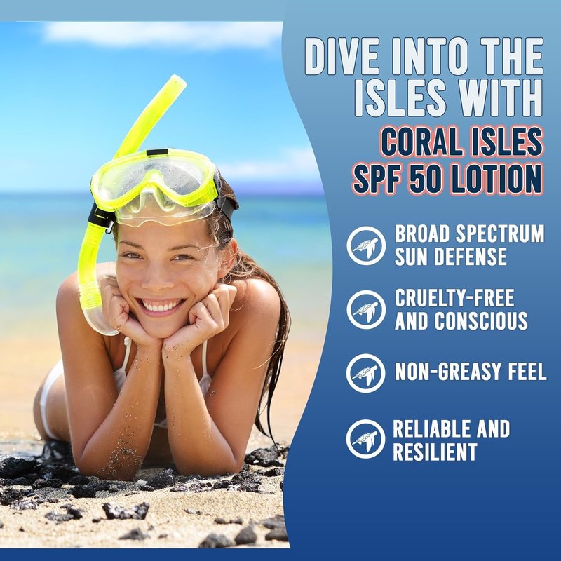 Coral Isles Kids Sunscreen SPF 30 - Broad Spectrum UVA/UVB Protection | Water Resistant 80 Min | Fragrance Free (16 Fl Oz)