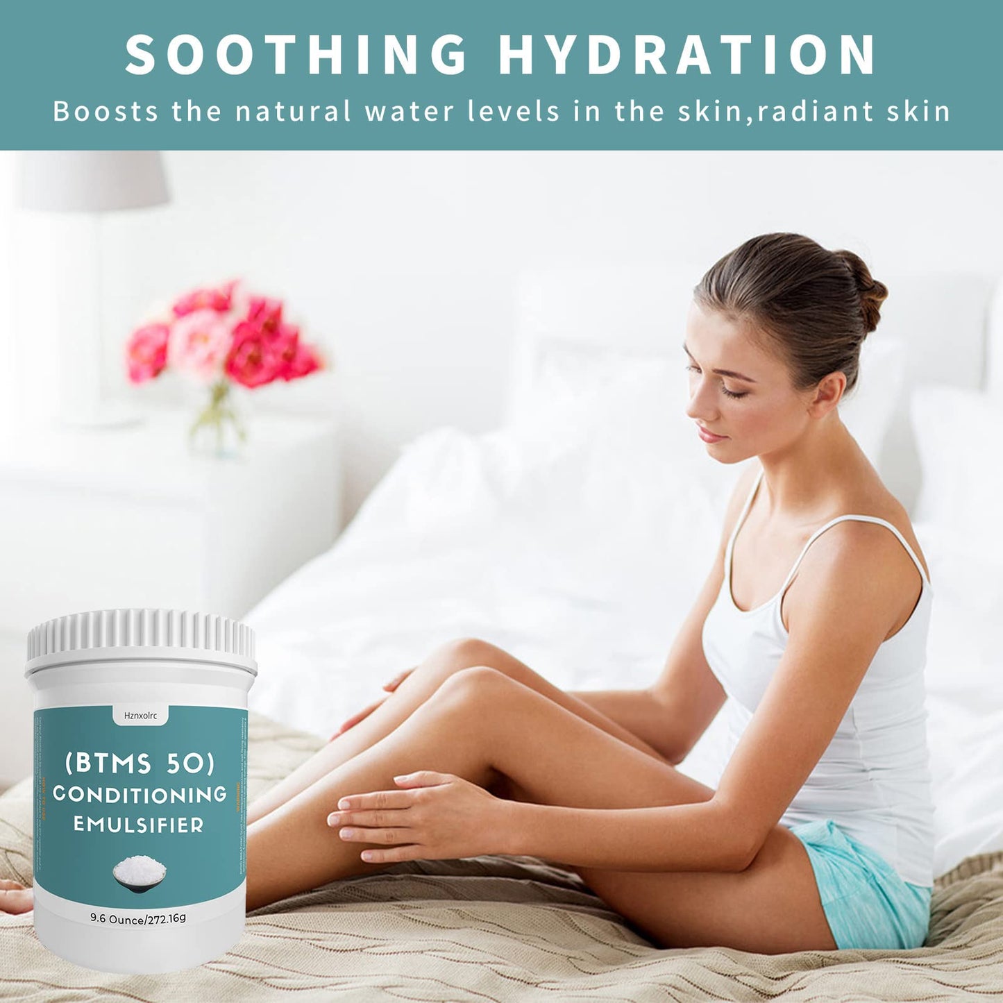 9.6 oz BTMS 50 Conditioning Emulsifier for Making Leave-in Conditioner, Premium BTMS 50 Conditioning Emulsifier Granules, Higher Activity Than BTMS 25, Suitable for Making Lotions, Shampoos and More