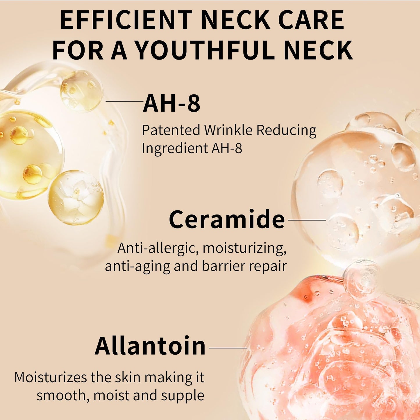 Alhgpua AH-8 Firming Neck Cream for Crepey Skin Body Care Comfort, Moisturizing, Contains Hexapeptide, Tightening Lotions Cosmetic Skin Care Skin Repair for Both Men and Women