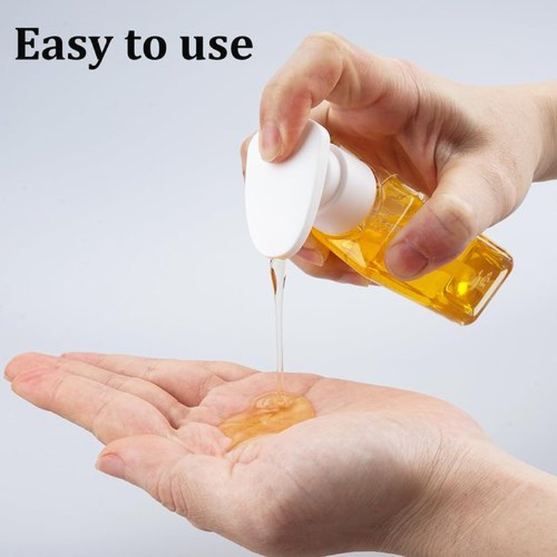 Hethyo Travel Bottles Travel Accessories Toiletries 4 Pack 3.7oz/110ml Travel Shampoo And Conditioner Bottles Empty Plastic Pump Bottle Dispenser Travel Size Bottles (4blank clear)