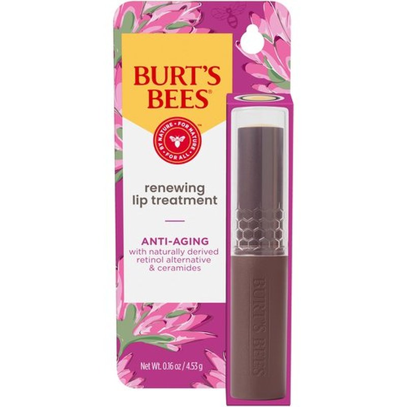 Burt's Bees Overnight Lip Sleeping Mask Stocking Stuffers, Natural Retinol Alternative, Exfoliating Scrub Restores, Hydrates & Smooths to Reduce Fine Lines, Ceramide Infused Formula, Renewing 0.16 oz.