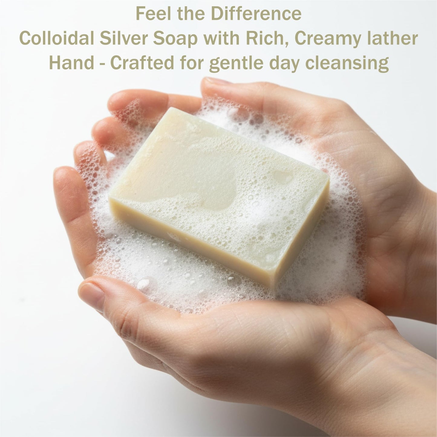 Merlinera Colloidal Silver Soap - Made with 99.9% Pure Colloidal Silver Soap Bar - No Paraben - No Colorant - No SLES - No SLS - Face & Body (4.5 oz, Unscented, 2 Pack)