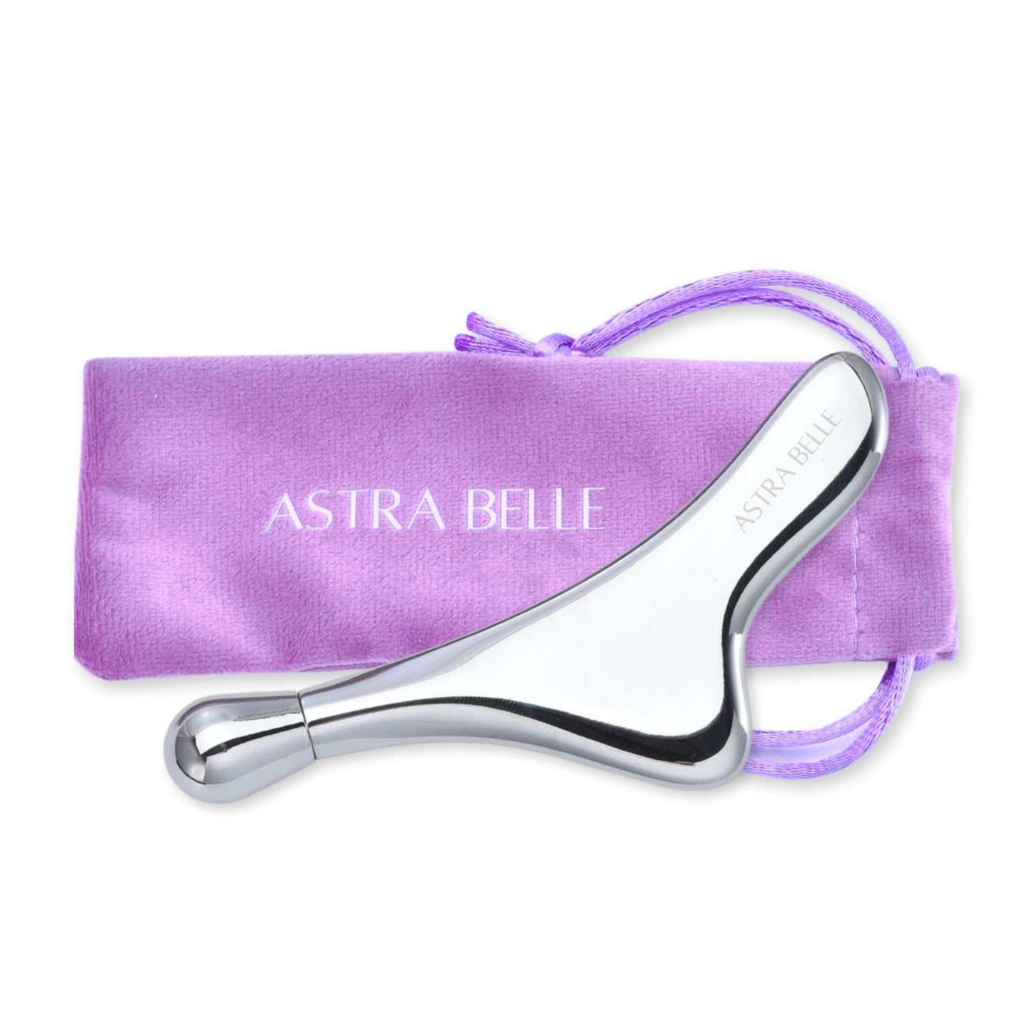 ASTRA BELLE 3-in-1 Facial Sculpting Gua Sha, Eye Roller for Puffy Eyes, Cream Applicator for Lift, and Contour | Facial Massage, Used for Face, Under Eyes, Neck, and Jaw with Travel Pouch or Case