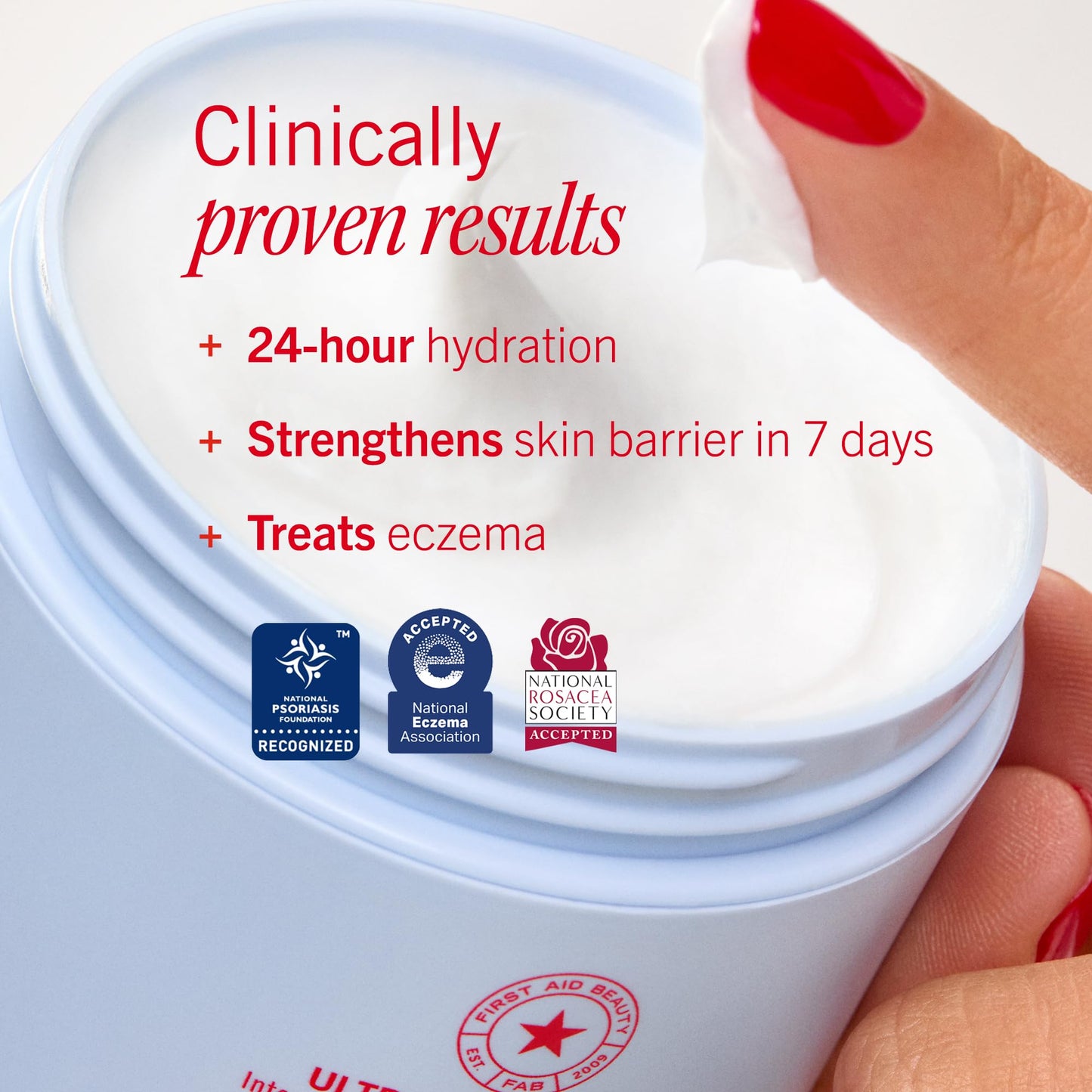 First Aid Beauty Ultra Repair Cream, Intense Hydration - Clinically Tested Face & Body Moisturizer with Colloidal Oatmeal - Supports Eczema & Dry Skin Barrier Repair - Fragrance Free - 7 oz Total