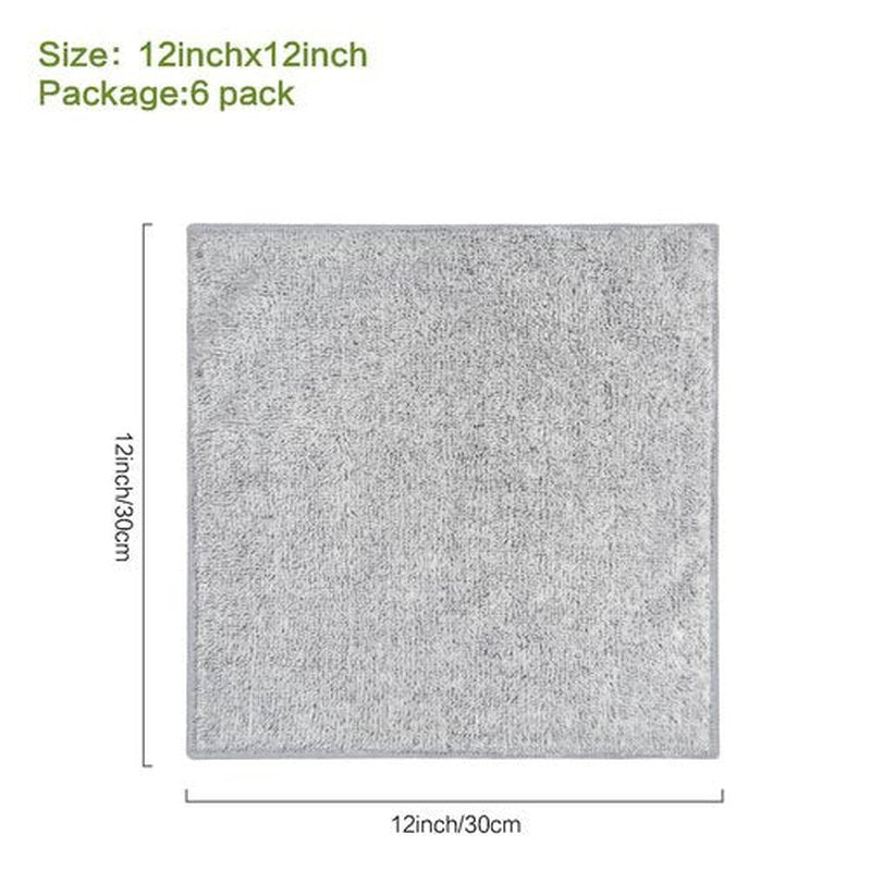SINLAND Microfiber Face Towels Ultra Soft Facial Washcloths Face Cloth 12Inch x 12Inch 12 Pack Grey