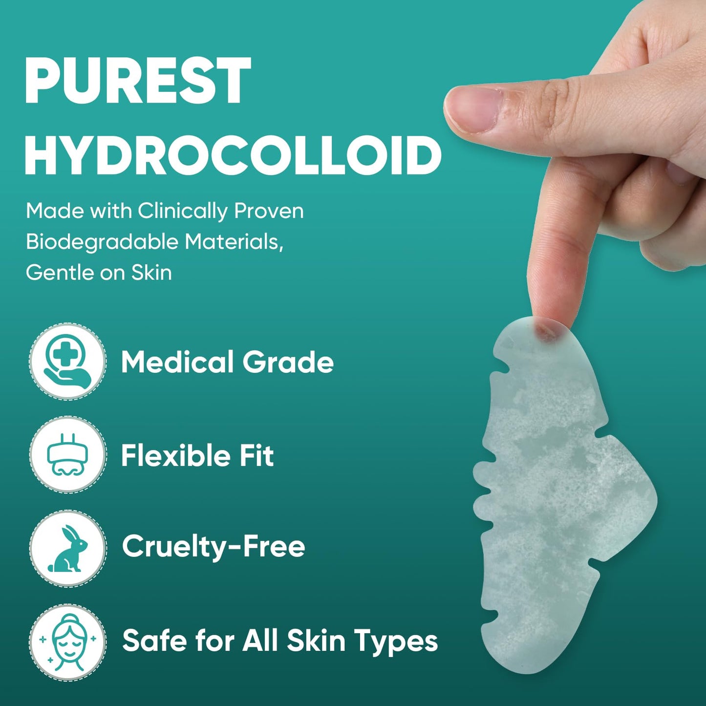 kindshine 30 Count Nose Pore Patches, Medical-Grade Hydrocolloid Pore Strips, Overnight Oil-Absorbing & Pore-Refining, Pimple Stickers to Absorb Acne Nose Gunk