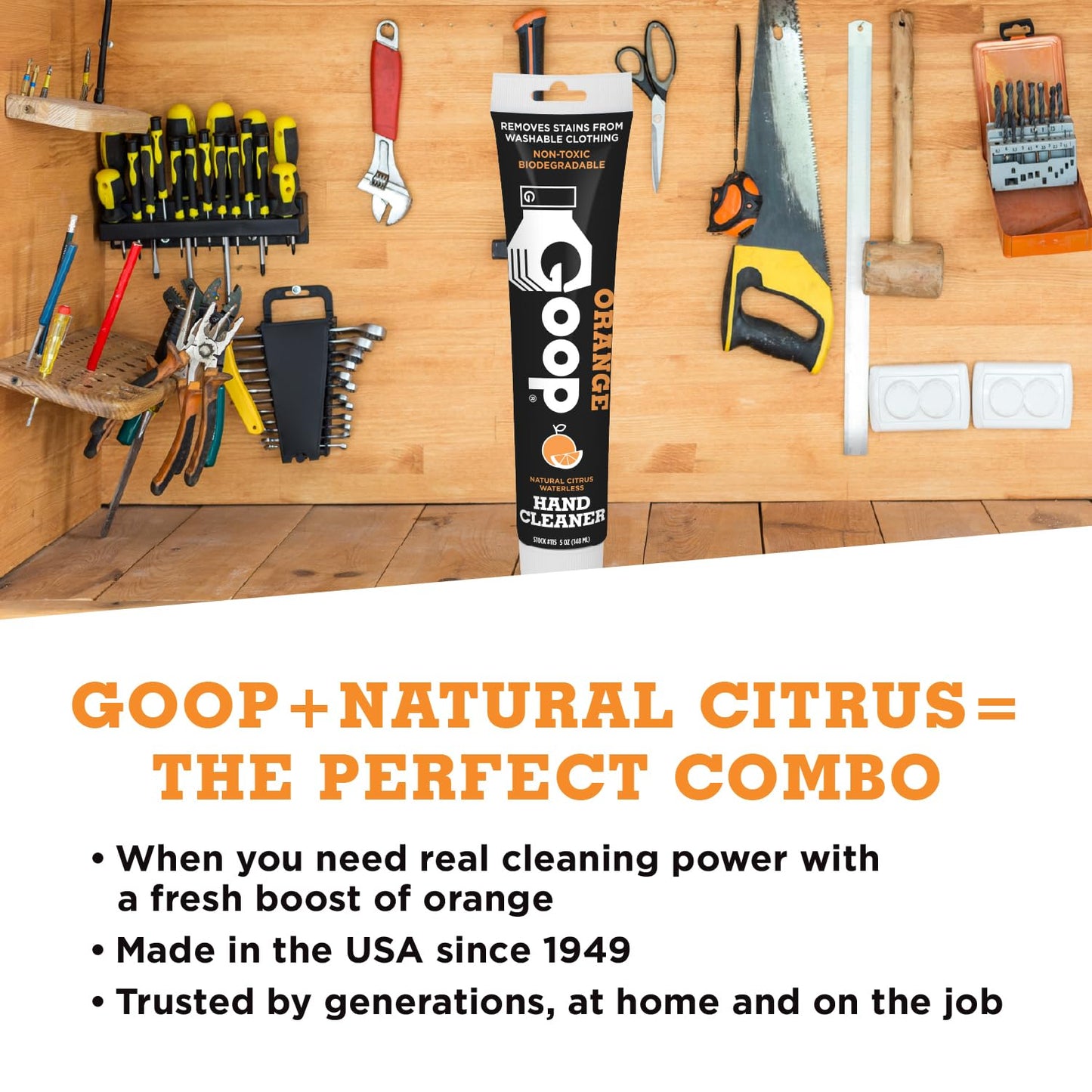 GOOP Orange Multi Purpose Hand Cleaner and Stain Remover - 5 oz Tube