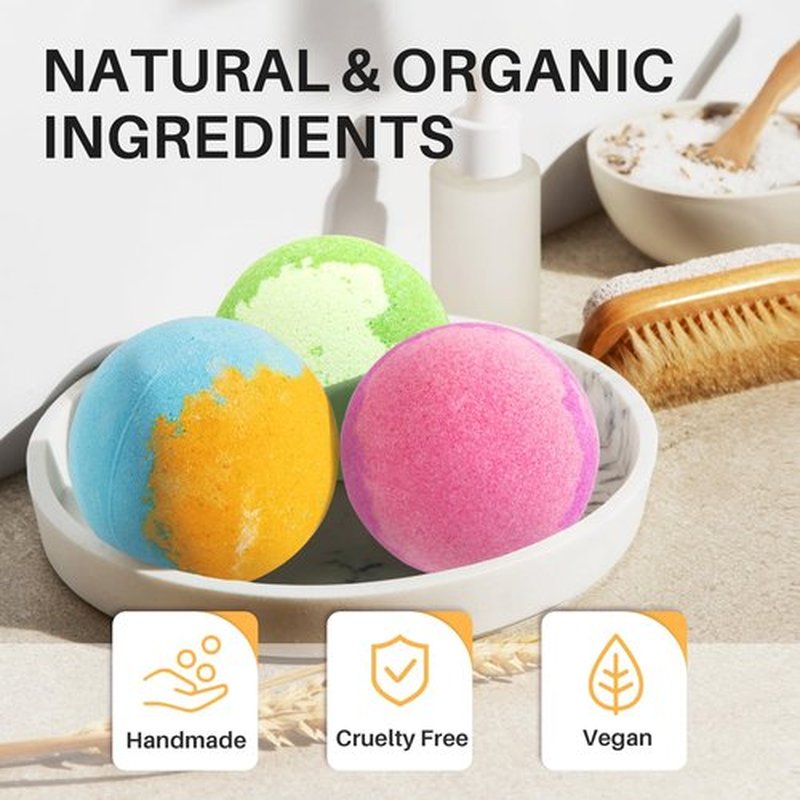 Olaemuo Bath Bombs Present Set for Women Relaxing, 12 PCS Bath Bombs for Kids, Bathbombs with Essential Oils to Moisturize Dry Skin, Organic Bubble Bath Bombs Present Set for Kids Girls/Boys/Men/Women