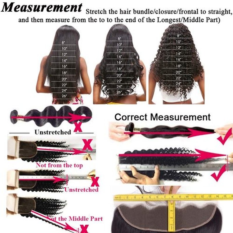 Amella Hair 8A Brazilian Body Wave Frontal Free Part(18 20 22+16 Frontal) 100% Unprocessed Brazilian Body Wave Frontal with Baby Hair Natural Black Color