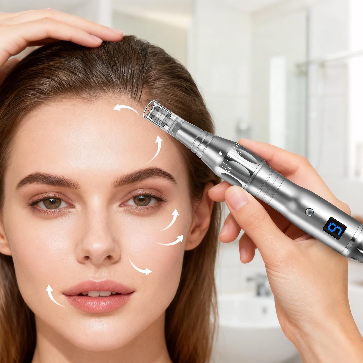 0.25mm Derma Roller Pen for Women Men, Microneedling Roller Pen for for Skin Tools At Home
