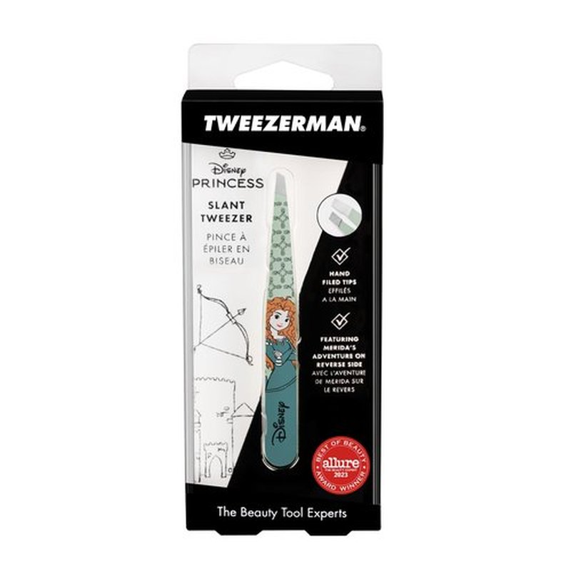 Tweezerman Merida Slant Tweezer - Eyebrow Tweezers for Women and Men