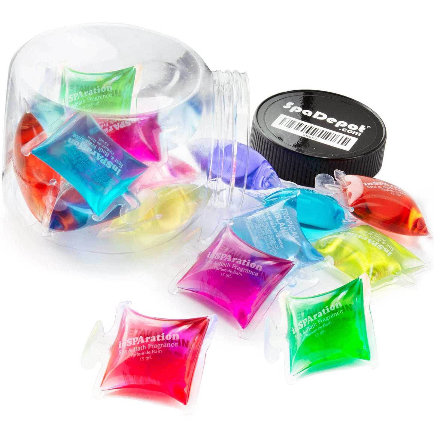 inSPAration Hot Tub Spa & Bath Aromatherapy Pods - 15 Scents Sampler