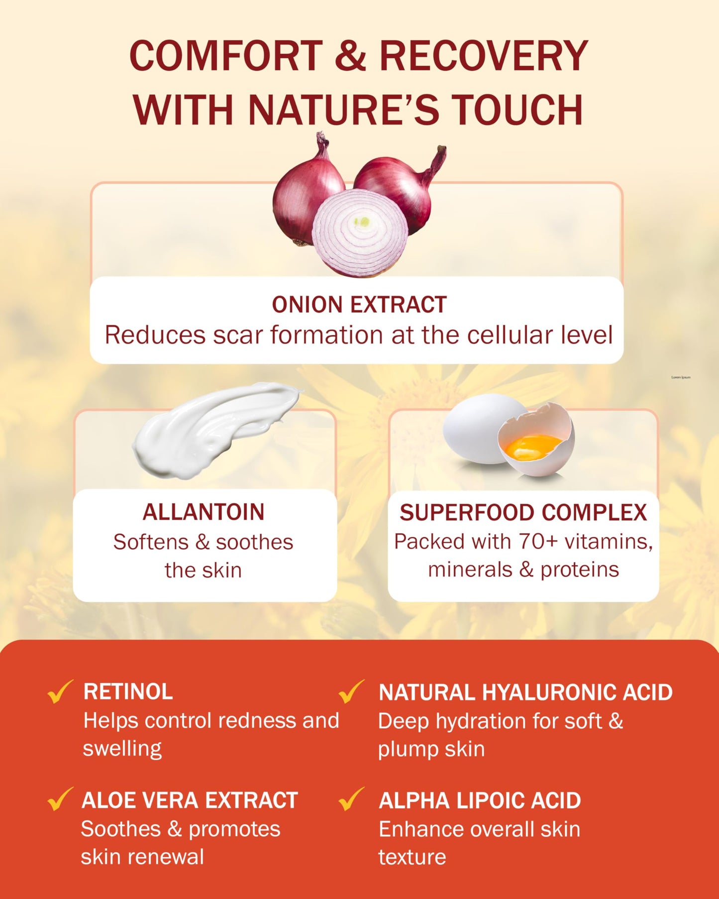 Scar Cream Gel for Surgical Scars Fast Repair C-Section -2.0 Fl Oz , Stretch Marks, Keloids, Burns, Scar Away Cream for Old Scars. Vitamins Full - All Skin Types - Reduce Acne Spots and scar treatment