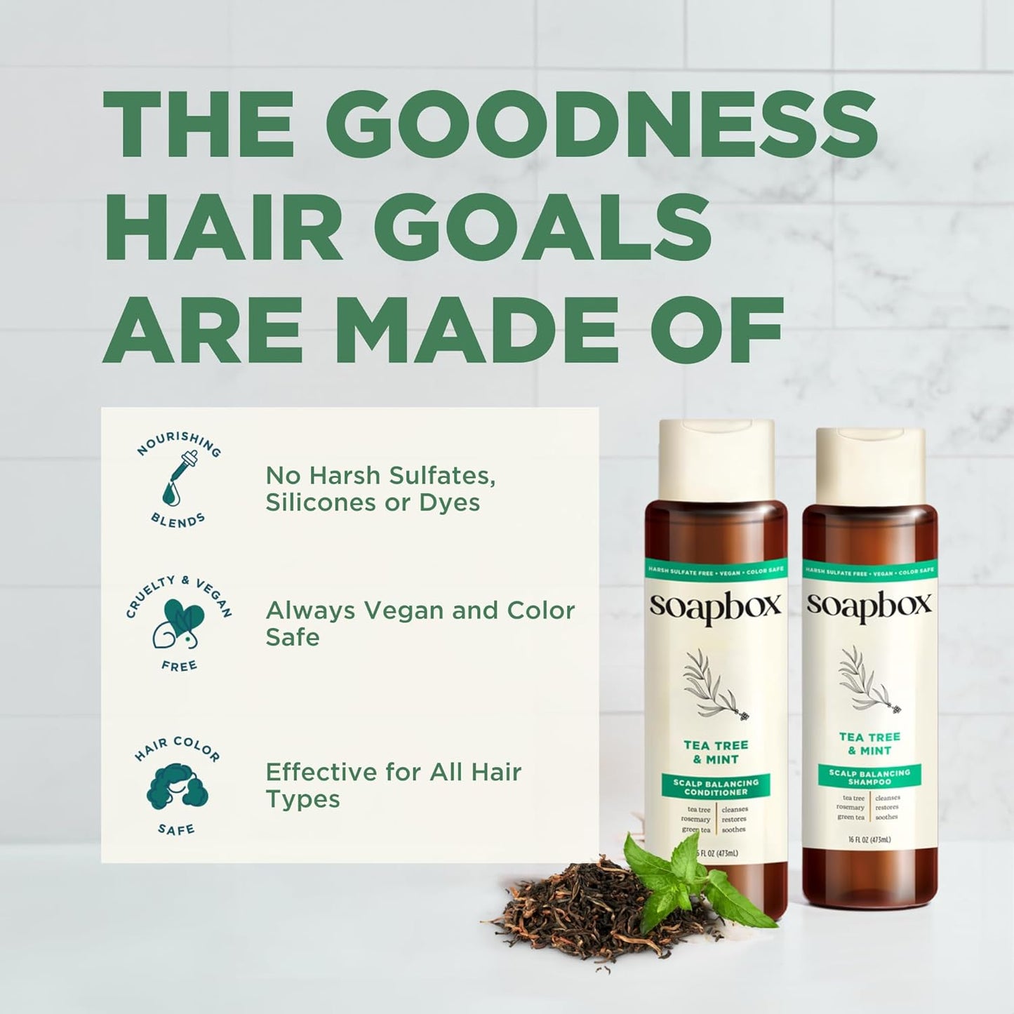 Soapbox Argan Oil with Shea Butter Conditioner, Volumizing, Vegan, Color Safe, Sulfate & Silicone Free Hair Conditioner, 16oz, Pack of 3