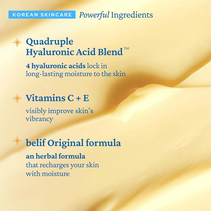 Belif Aqua Bomb Vitamin C Face Cream - Intense Hydration with Hyaluronic Acid & Vitamins | All Skin Types