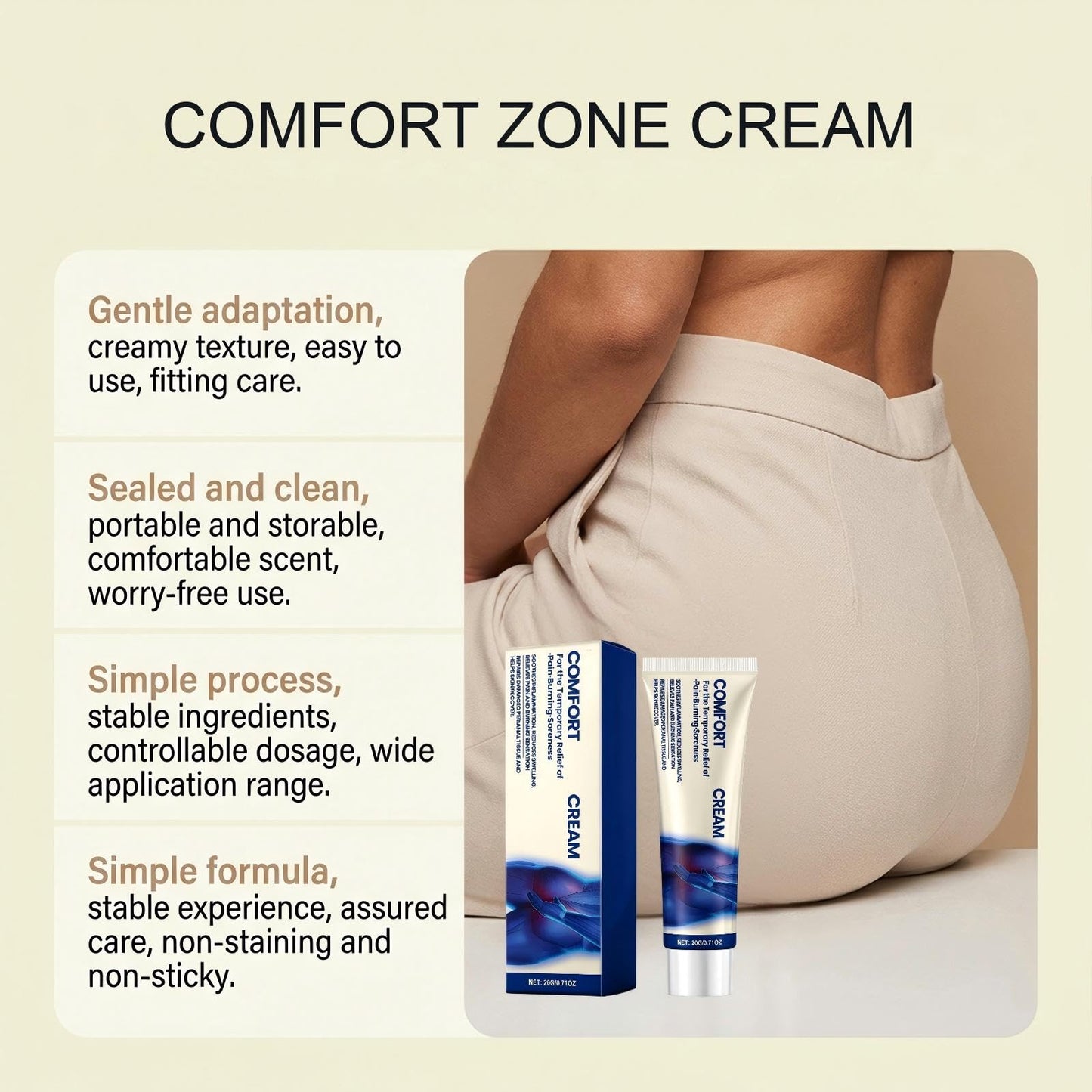 Comfort Cream for Sensitive Skin – Lightweight Hydrating Formula for Daily Comfort