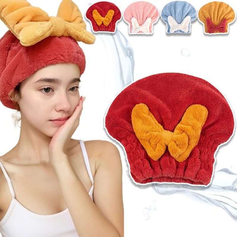 IVYDREVER New Super Absorbent Hair Towel Wrap for Wet Hair, Super Absorbent Hair Towel Wrap for Wet Hair, Microfiber Hair Towel Wrap, Hair Towel Wrap for Women, Quick Dry Microfiber Hair Towel (Red)