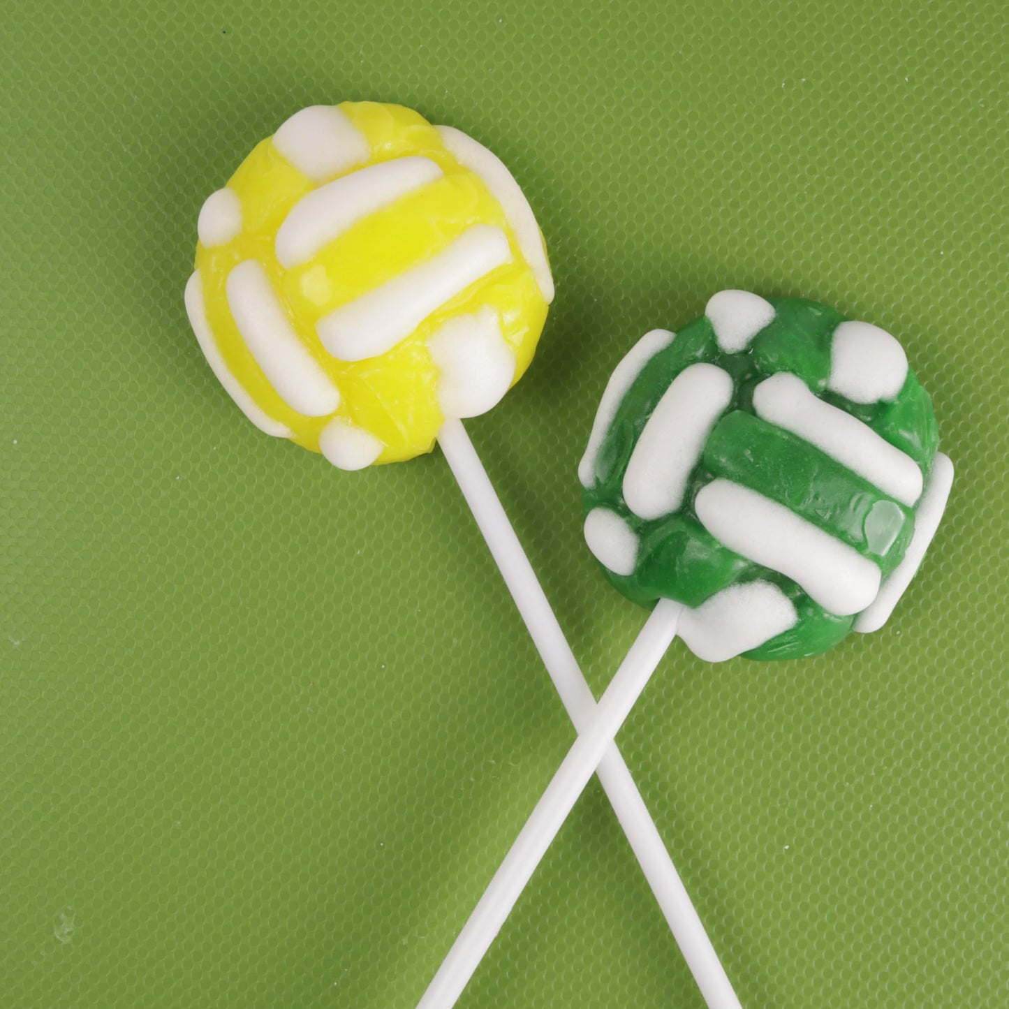 Volleyball Lollipops, 2D Suckers, Individually Wrapped Candy for End of Year Team Gifts Party Favors, Assorted Fruit Flavors, 24 Count