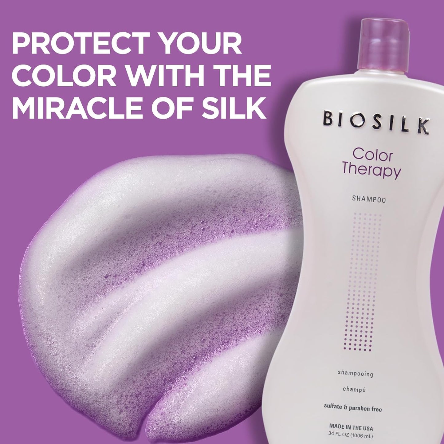 Biosilk Color Therapy Conditioner, Replenishes Moisture While Protecting Color, Enhances Vibrancy & Shine, Sulfate, Paraben, & Cruelty-Free, 34 Oz
