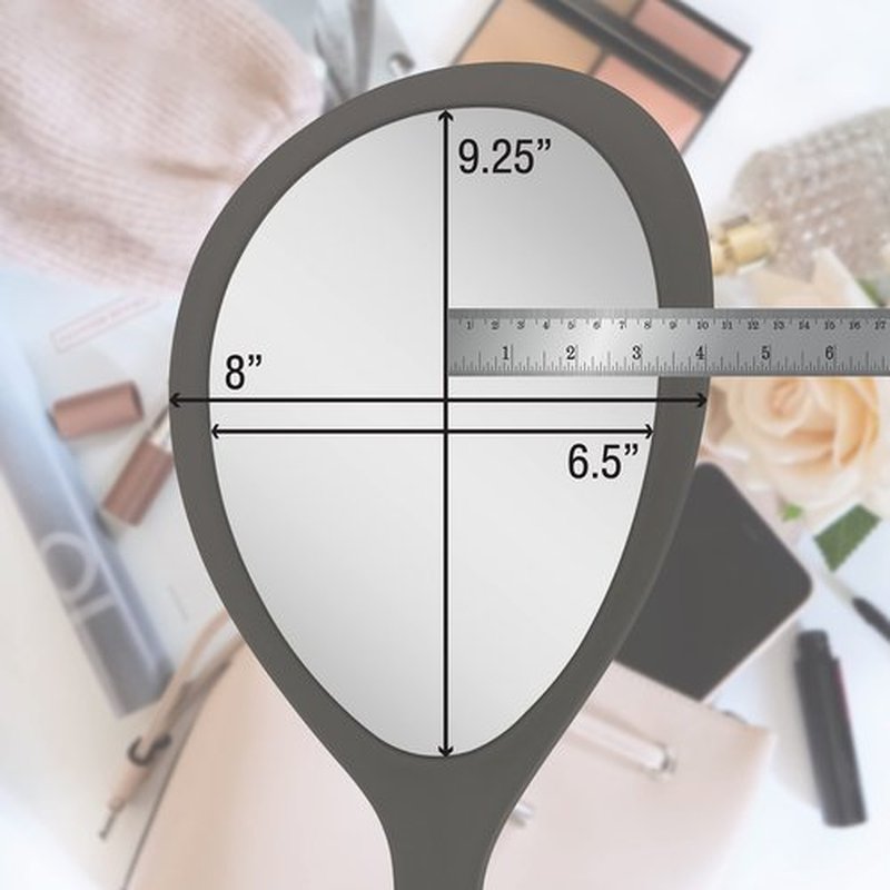 Zadro Large Hand Mirror with Handle Salon Mirrors for Hair Stylist, Big Handheld Mirror Makeup Mirror Wall Mounted Hang (1, Bright Pink, Medium: 15" x 8")