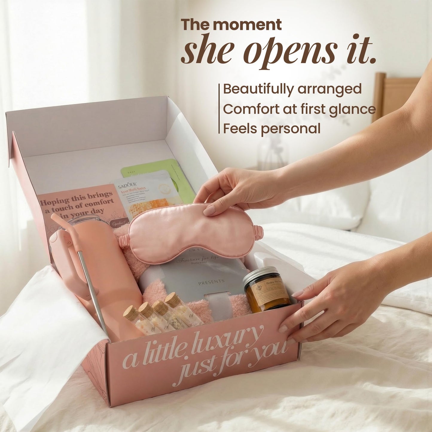 Opulent Self Care Spa Gift Box for Women - Thoughtful Get Well Gift