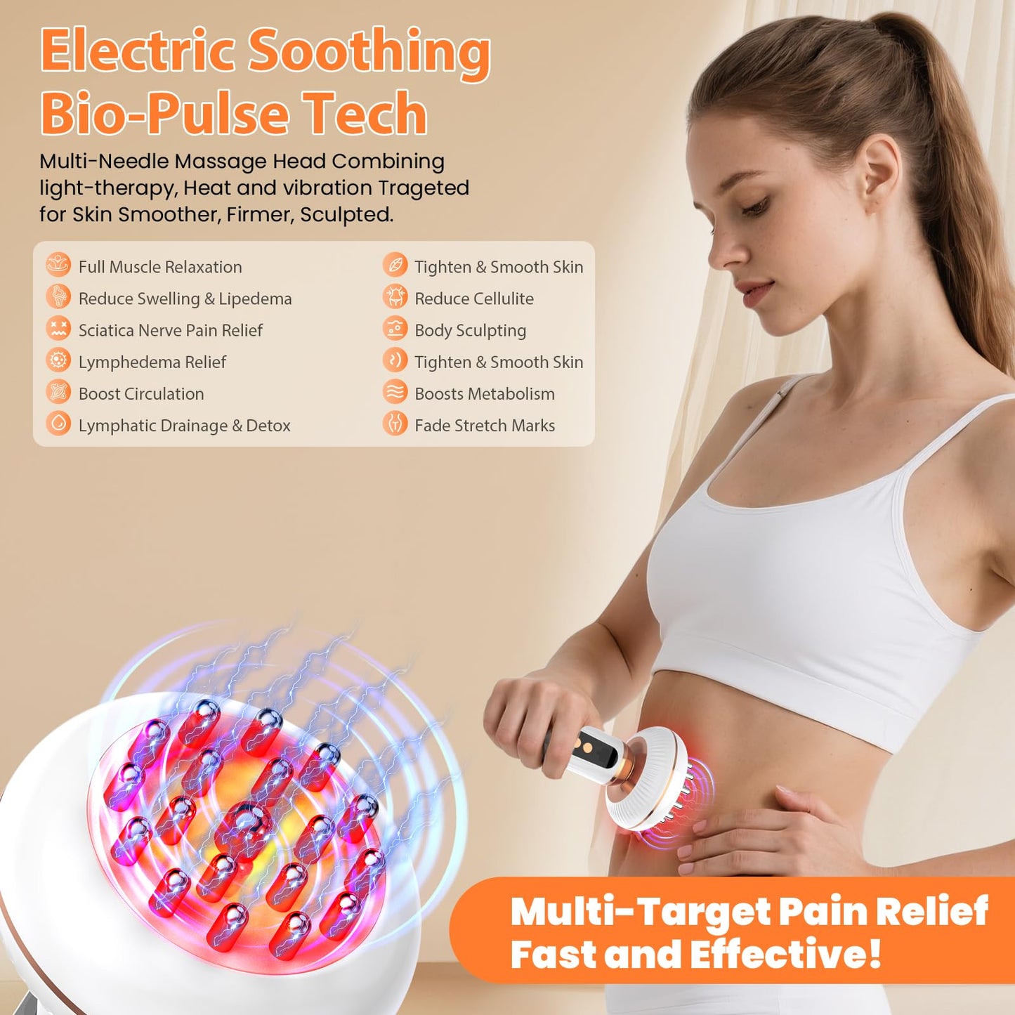 4-in-1 Lymphatic Drainage Massager Anti Cellulite Body Sculpting Device