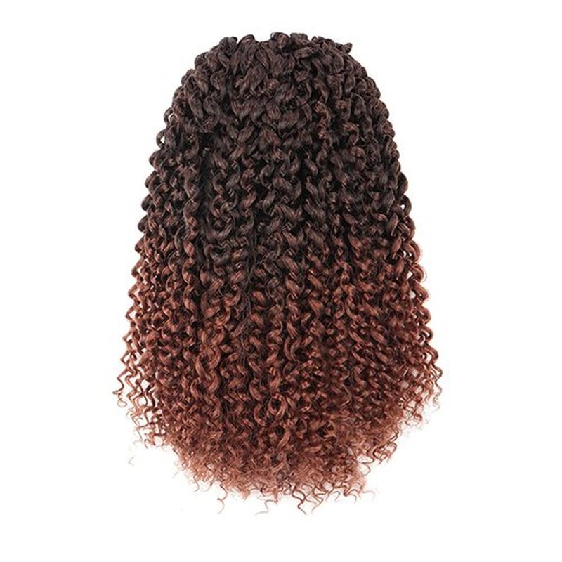 Pelokaa Passion Twist Hair - 10 Inch 7packs Ombre Brown Water Wave Crochet Braids Synthetic Braiding Hair Extensions (10 Inch 7Packs, T30)