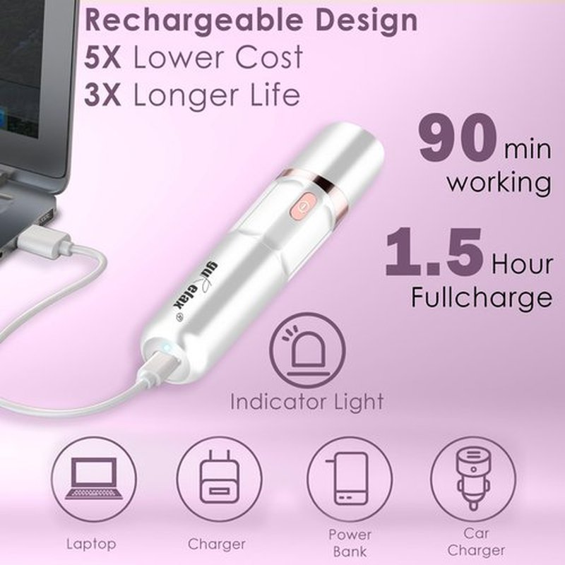Gurelax Facial Epilator Hair Remover, Rechargeable Hair Removal Epilator for Women, 2-in-1 Electric Epilator & Shaver for Face, Finger, Portable Lipstick Styling Epilation System