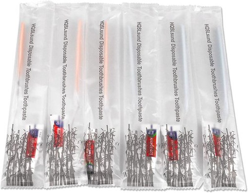 HQSLsund 200 Pack Disposable Toothbrushes with Toothpaste, Individually Wrapped Disposable Toothbrushes Bulk Toothbrushes Soft Bristle Tooth Brush Manual Disposable Travel Toothbrush Kit Bulk