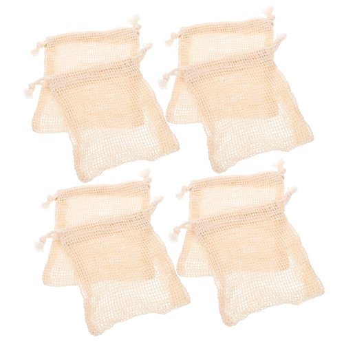 Beavorty 40 Pcs Soap Storage Soap Exfoliating Foaming Net Vibrant Pouches Bubbling Bags Linen Storage Bags Face Soap Cotton Linen Cleansing Small