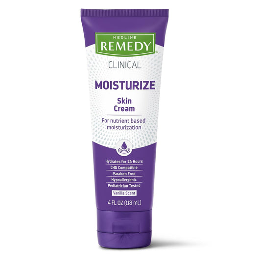 Medline Remedy Clinical Skin Cream, Nourishing Formula for Dry Skin, 32 oz. Pump Bottle