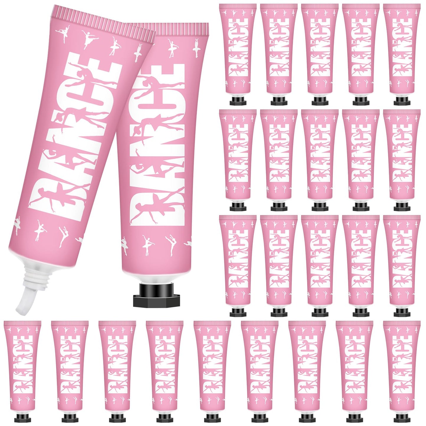 Loopeer 24 Pack Dance Themed Hand Cream Bulk Dancer Team Gifts Dance Competition Recital Party Favors Ballet Mini Hand Lotion Moisturizing for Women Dancing Graduation Teacher Ballet Ballerina Lovers