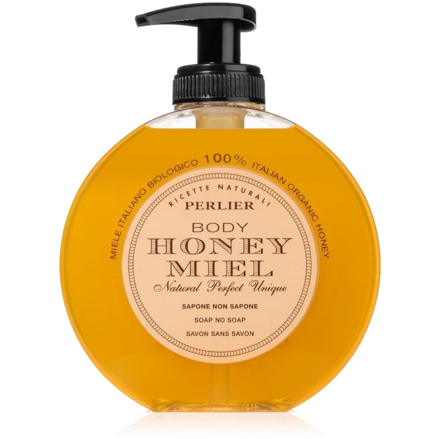 Perlier Honey Miel Delicate Liquid Soap Nourishing formula for face, hands, body - 300 ml, 10.1 Fluid Once