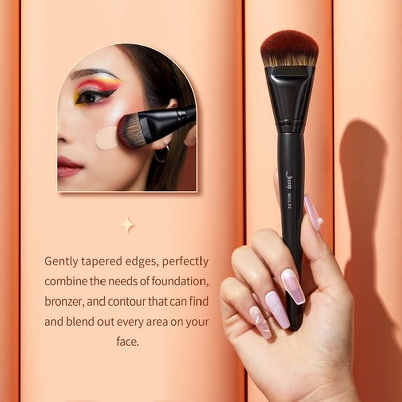 Jessup Foundation Brush for Liquid, Smooth Angled, Large Face Makeup Brush for Blending Liquid, Cream MUL02