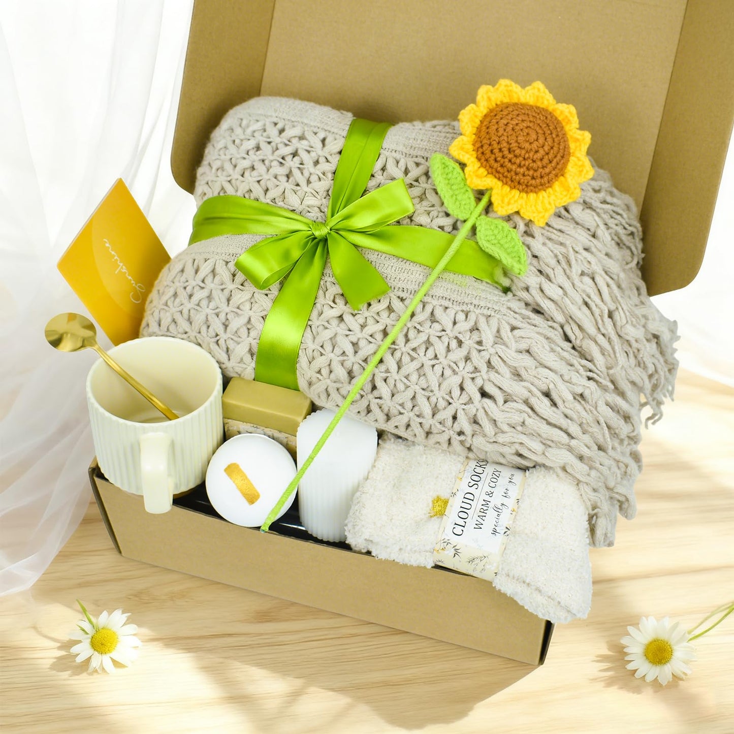 JOYOFUN Birthday Gifts for Women, Self Care Gifts Baskets for Women, Get Well Soon Sympathy Gift Spa Set Baskets Care Package Thinking of You Inspirational for Her,Mom,Best Friend,Coworker