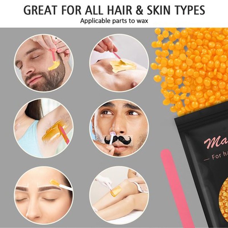 MaxFlat Dark Gray Waxing Kit, Wax Kit for Women Men with Upgrade Brazilian Wax, Digital Wax Pot, Hard Wax Kit for Full Body Armpit Leg Bikini Waxing
